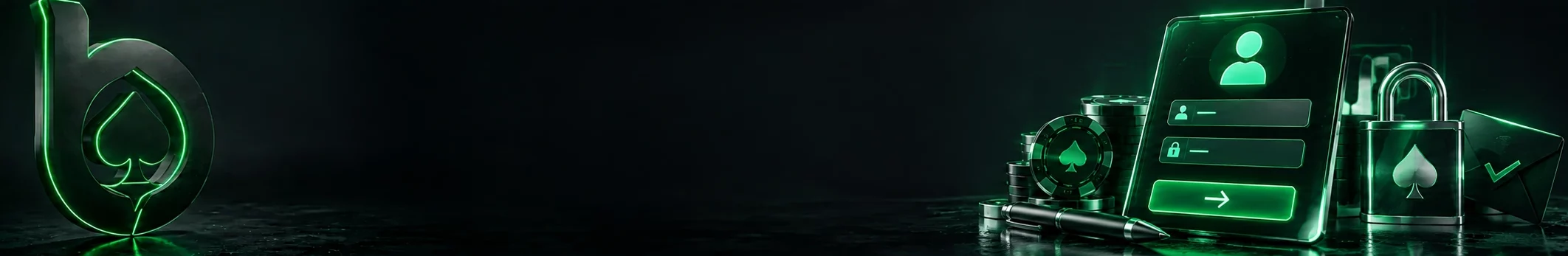 BCPoker registration banner with sign-up form, security lock and verified profile icon